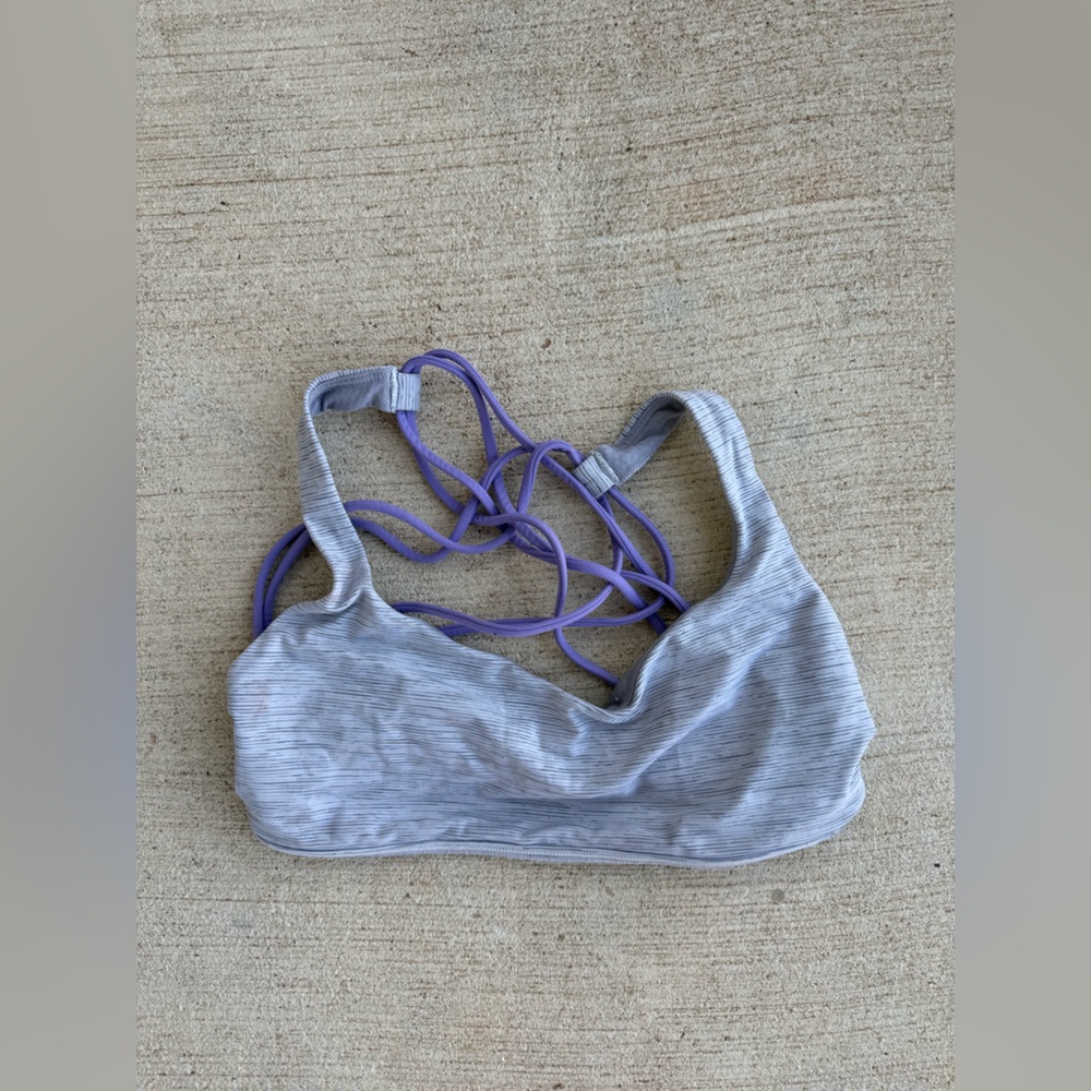Lululemon Free To Be Striped Sports Bra, Size 8